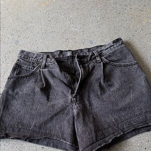 Abercrombie & Fitch Faded Black Denim Cutoff Shorts